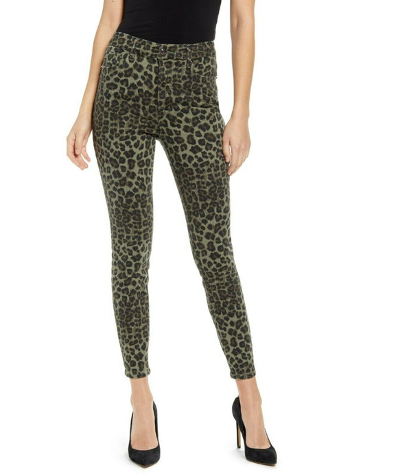 Good American Denim - GOOD AMERICAN NWT Good Waist Crop in Sage Leopard Animal Print // 6
